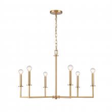 ELK Home 89886/6 - Dunne 30'' Wide 6-Light Chandelier - Lacquered Brass