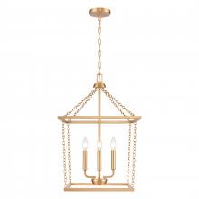 ELK Home EC89824/4 - Emmett 17'' Wide 4-Light Pendant - Brushed Gold