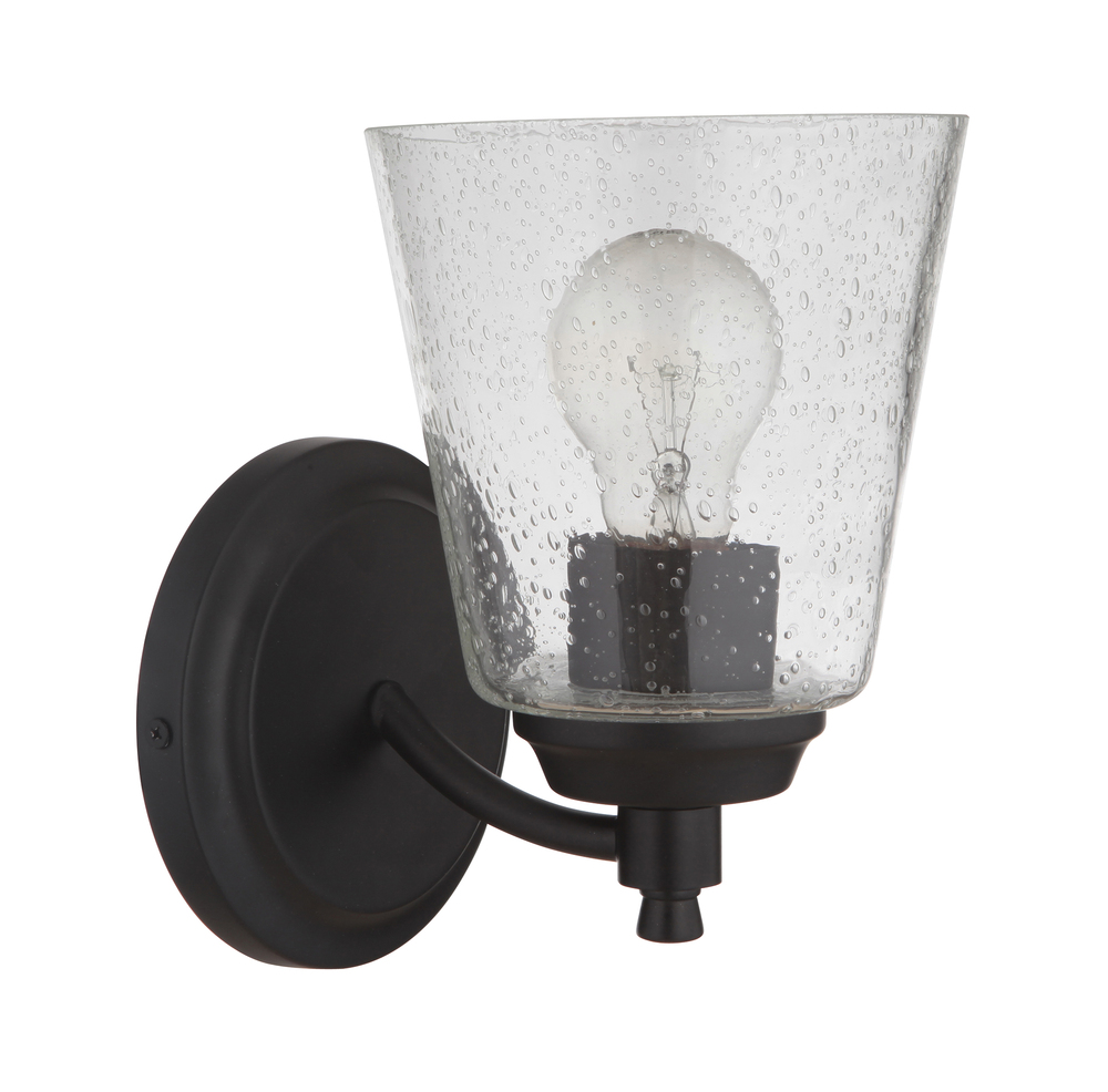 Tyler 1 Light Wall Sconce in Flat Black