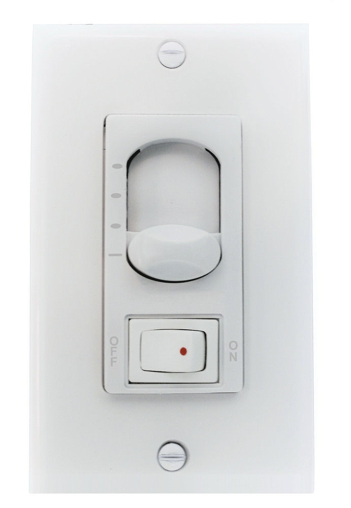 3 Speed Fan/ On-Off Light Control - White