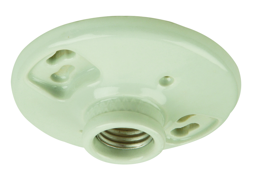 Keyless 1 Light Socket Lamp Holder in Porcelain