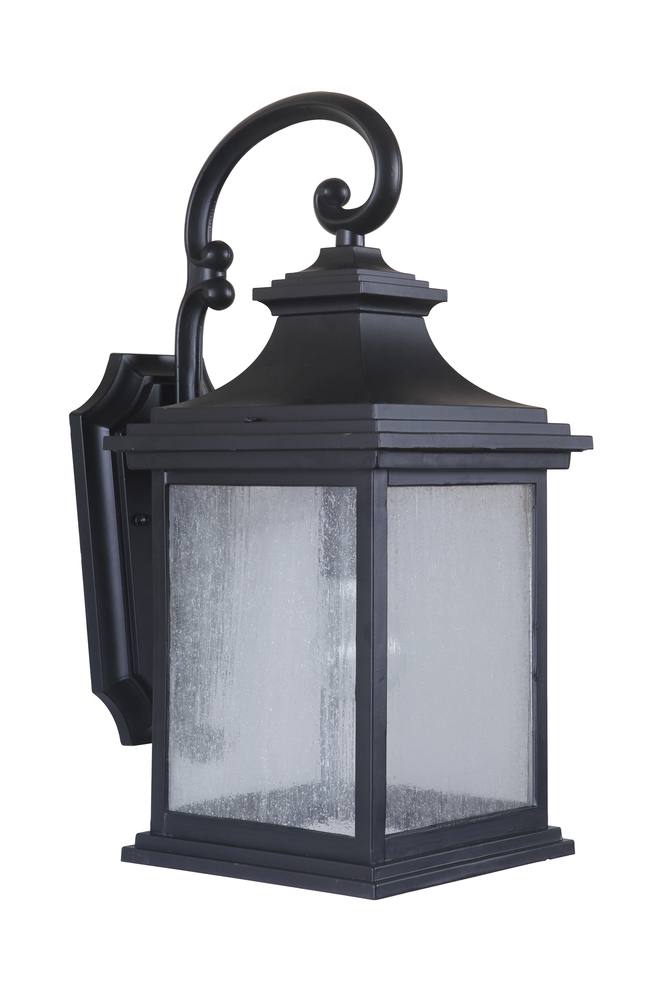 Gentry 1 Light Medium Outdoor Wall Lantern in Midnight