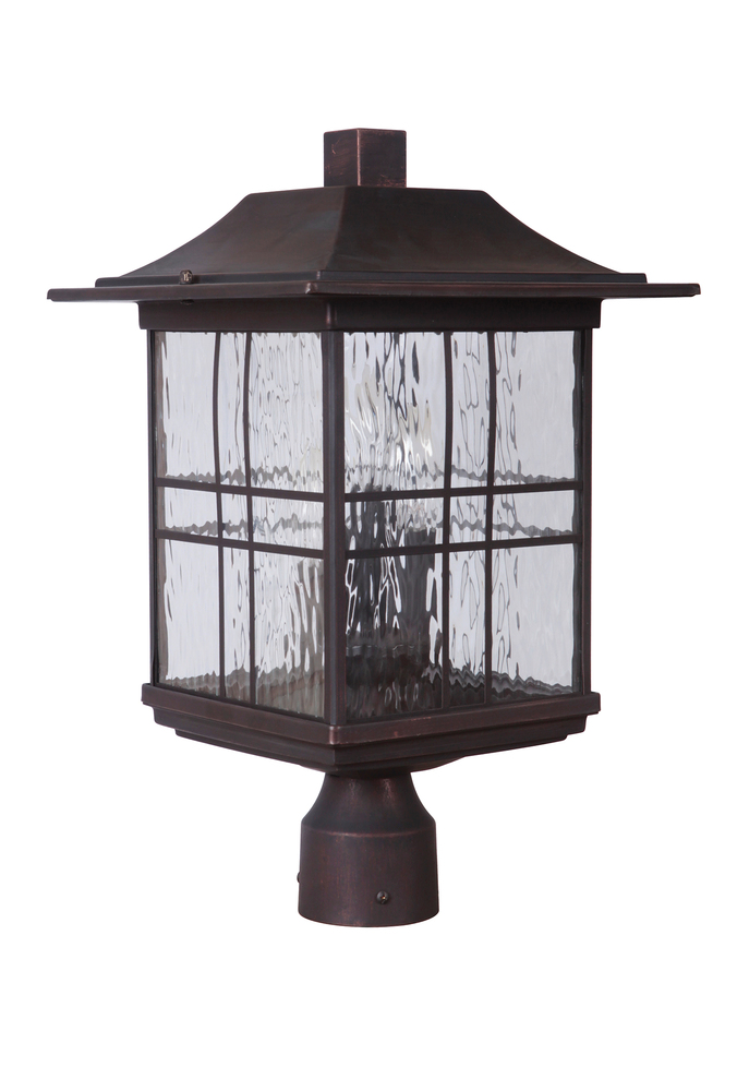 Dorset 3 Light Outdoor Post Mount in Aged Bronze Brushed