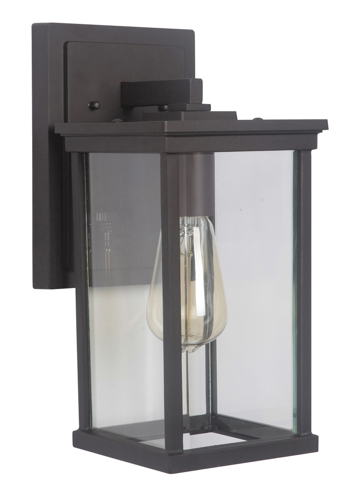 Riviera III 1 Light Medium Outdoor Wall Lantern in Oiled Bronze Outdoor