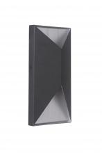 Craftmade Z3402-TBBA-LED - Peak 2 Light Small LED Outdoor Pocket Sconce in Textured Black/Brushed Aluminum